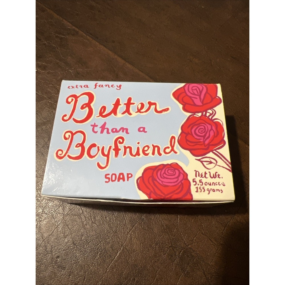 Blue Q Better Than A Boyfriend Soap Bar White Tea & Rose Hips 5.5 oz